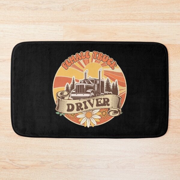Item preview,  Groovy trucker girl female truck driver designed and sold by HomeCoquette.