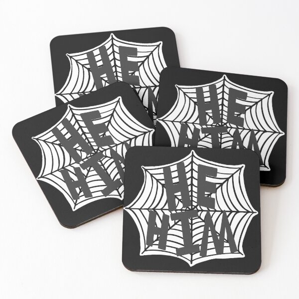 Item preview, He/Him Pronoun Spider Web designed and sold by rabbitvampire .