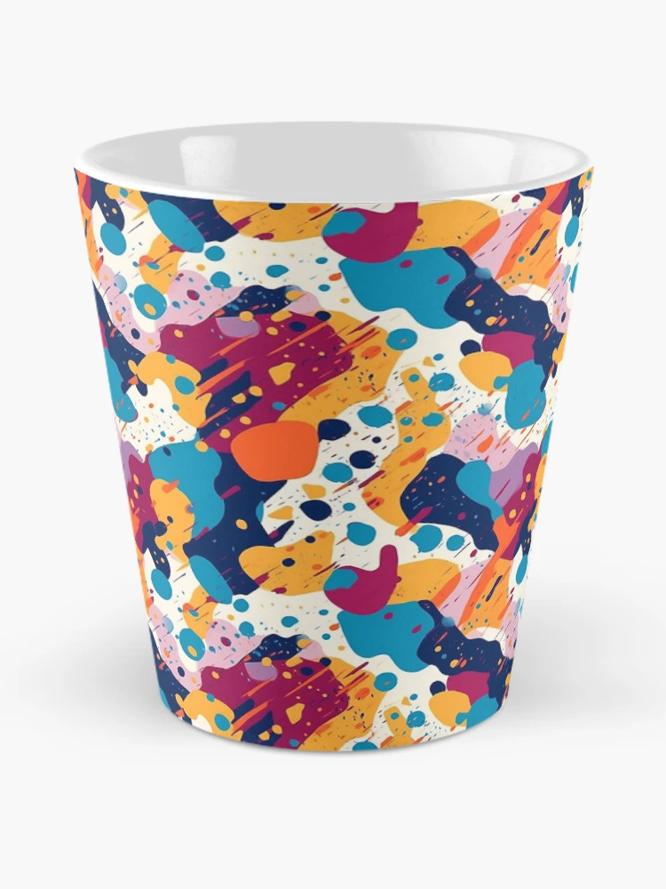 Thumbnail 2 of 4, Coffee Mug, Colorful Splatter Shapes - Expressive Abstract Design by Pattern Stream designed and sold by PatternStream.