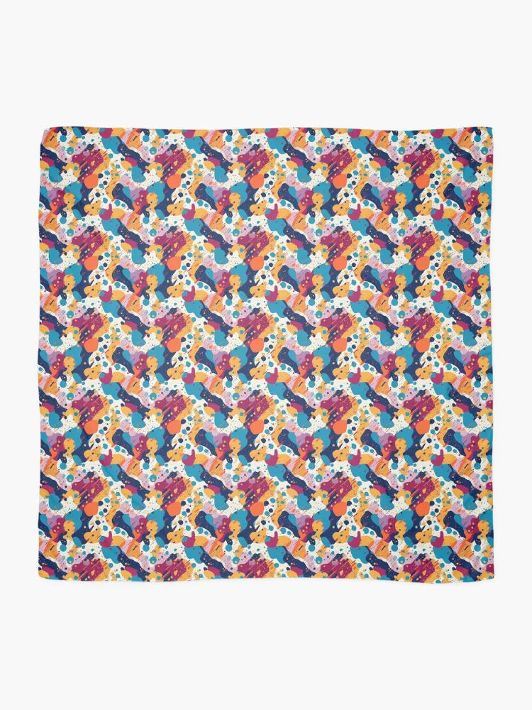 Thumbnail 2 of 3, Scarf, Colorful Splatter Shapes - Expressive Abstract Design by Pattern Stream designed and sold by PatternStream.