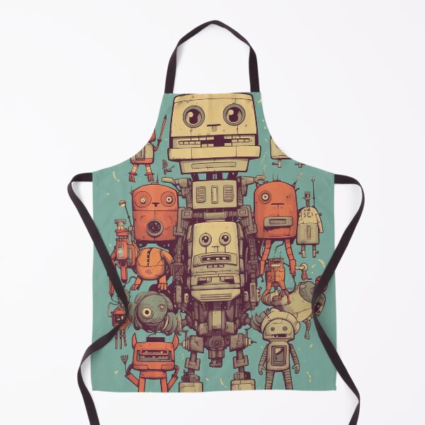 Artikelvorschau, Roboter, Außerirdische und Monster entworfen und verkauft von Retro Type.