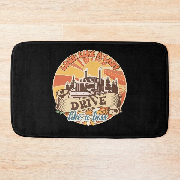 Item preview, Groovy trucker girl female truck driver quote Look like a lady drive like a boss designed and sold by HomeCoquette.