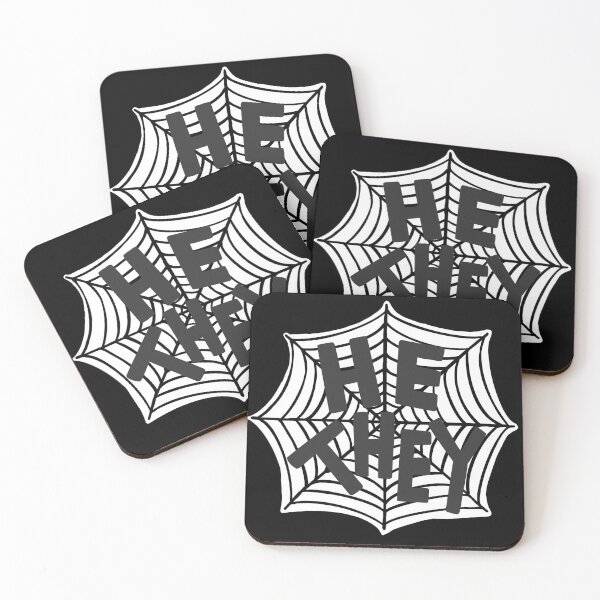 Item preview, He/They Pronoun Spider Web designed and sold by rabbitvampire .
