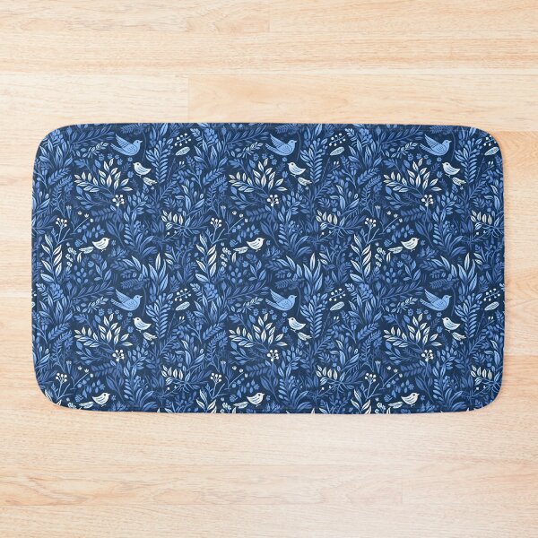 Item preview, Blue nature bird pattern designed and sold by FootpathStudio.