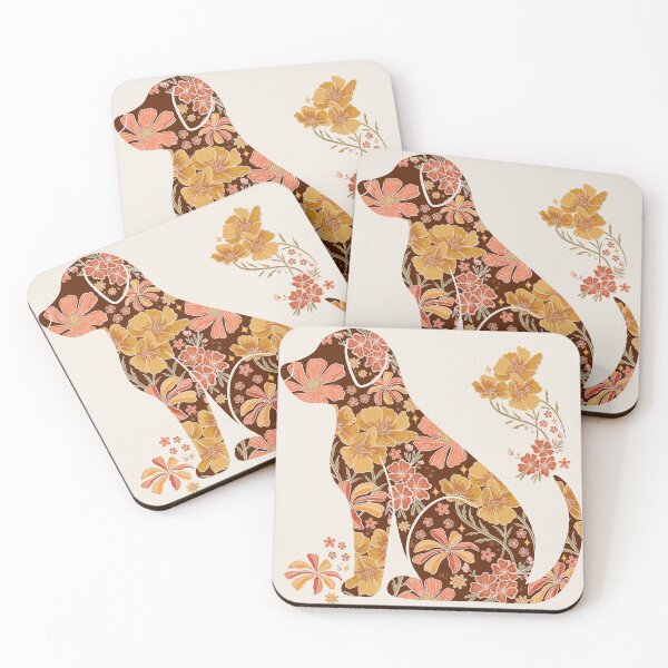 Item preview, Floral Dog Silhouette - Muted Pastel designed and sold by Meganlaine.