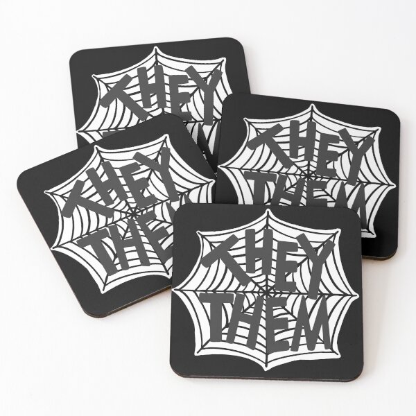 Item preview, They/Them Pronoun Spider Web designed and sold by rabbitvampire .