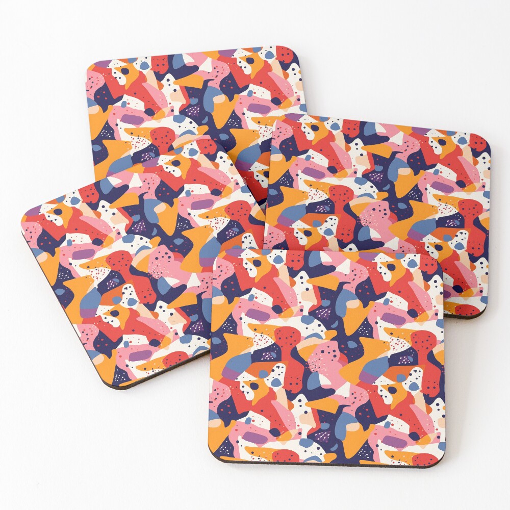 Aperçu de l'œuvre Dessous de verre (lot de 4) créée et vendue par PatternStream.
