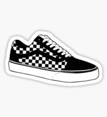 Skating Checkered Shoes Sticker