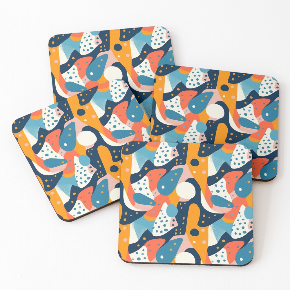 Aperçu de l'œuvre Dessous de verre (lot de 4) créée et vendue par PatternStream.