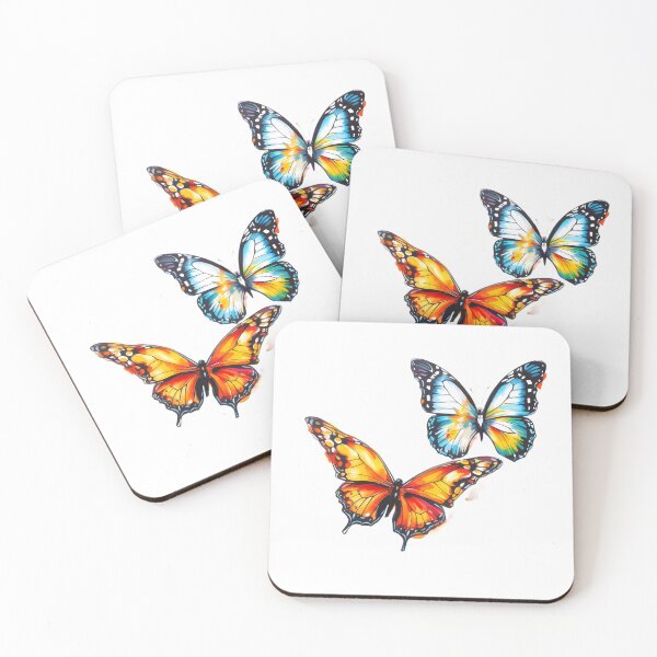 Item preview, Orange and Blue Butterfly print designed and sold by Nosy is Everything.