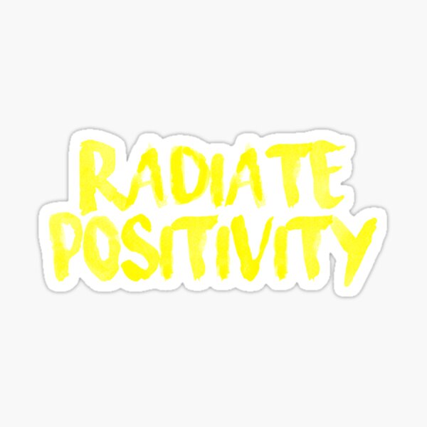 Radiate Positivity Yellow Sticker Sticker