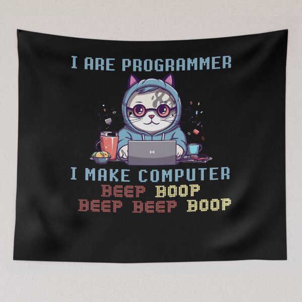 Item preview, Programmer Cat Beep Boop  designed and sold by Vytrix.