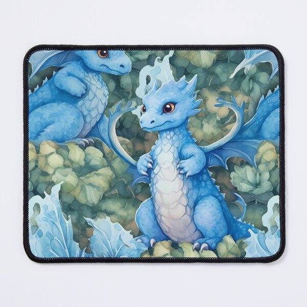 Item preview, Blue Dragon - Colourful Watercolour Pattern designed and sold by JamDesignz.
