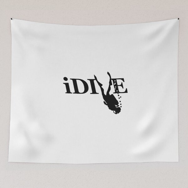 Item preview, iDIVE T-shirt  black logo for SCUBA divers designed and sold by Shlomo Cohen.