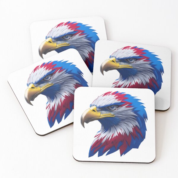Item preview, 4th of July portrait of an eagle against the background of the flag designed and sold by jkrphoto.