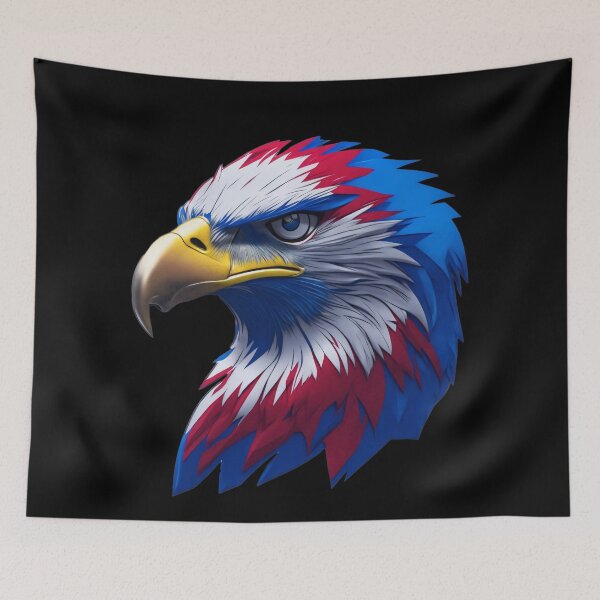 Item preview, 4th of July portrait of an eagle against the background of the flag designed and sold by jkrphoto.