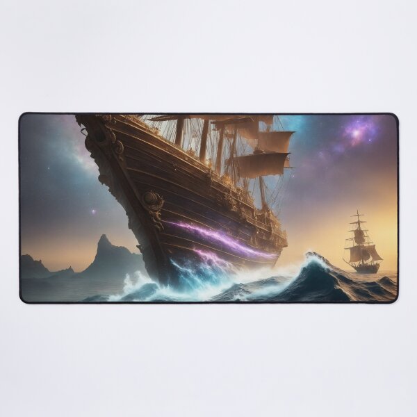 Item preview, Cosmic Voyage of the Pirate Ship designed and sold by kedardesign.