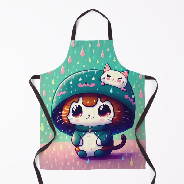 Item preview, Kawaii Cat wearing Raincoat  designed and sold by WhatTheTrendsDo.