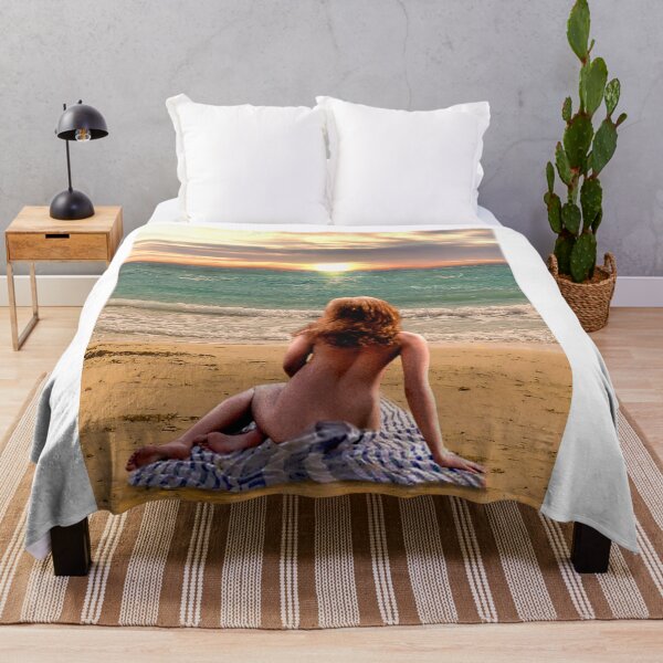 Item preview, Woman sitting on a beach watching the sunset relaxed peaceful, zen buddhism yoga designed and sold by Fantasyart123.