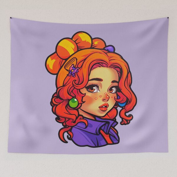 Item preview, Acid Colourful Redhead Girl  designed and sold by Jorge Tavares.