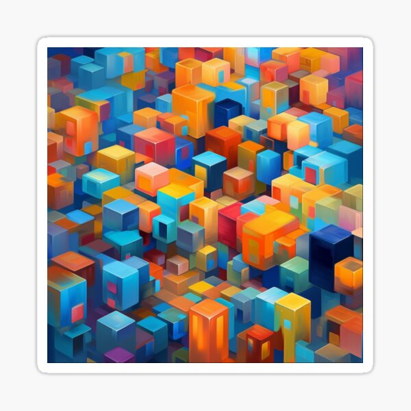 color boxes pattern Sticker