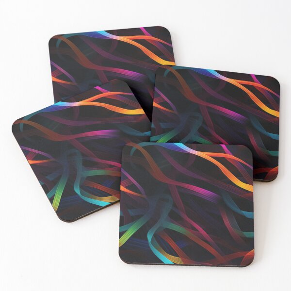 Item preview, Abstract iridescent curves pattern designed and sold by enipra.