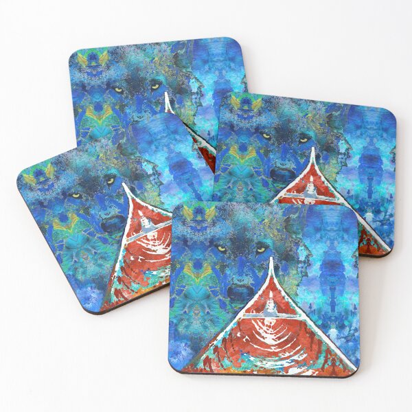 Item preview, The Calling Red Canoe Wolf Art designed and sold by Sharon Cummings Art.