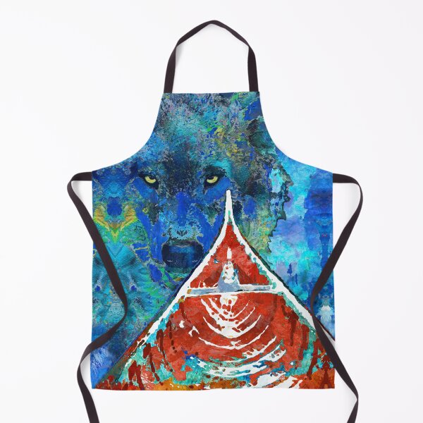 Item preview, The Calling Red Canoe Wolf Art designed and sold by Sharon Cummings Art.