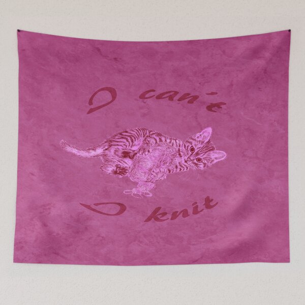 Item preview, Chaton à la pelota - pink marbled version, text in english designed and sold by SylvieG18.