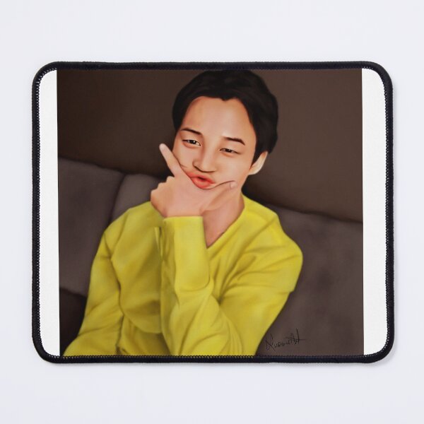 Item preview, Jimin ParkJimin BTS fanart kpop yellow designed and sold by Krasiaart.