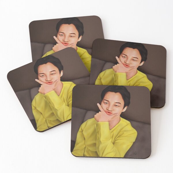 Item preview, Jimin ParkJimin BTS fanart kpop yellow designed and sold by Krasiaart.