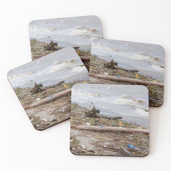 Item preview, Tree and other debris on a beach after a storm designed and sold by Shizenkai.