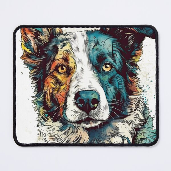 Item preview, Vintage Border Collie Artwork great art designed and sold by DooodleGod.