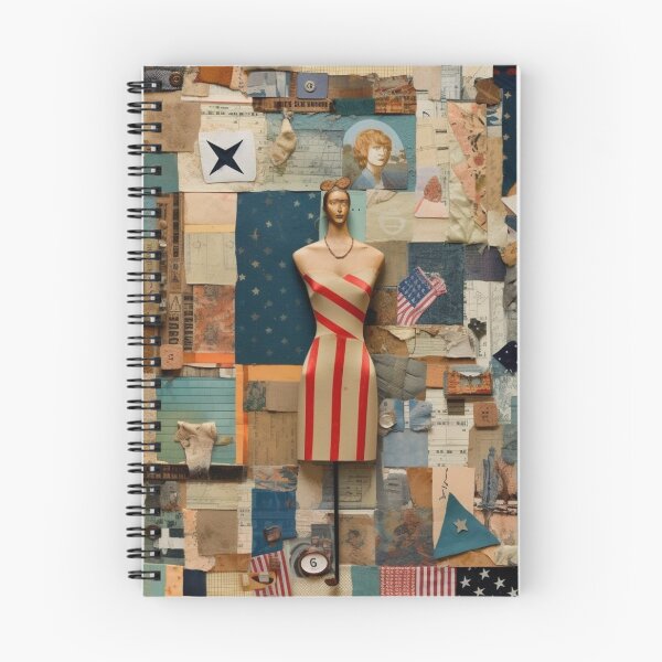 Item preview,    America Retro Vintage Patchwork of Americana Pattern Collage designed and sold by BrandonArtWorld.