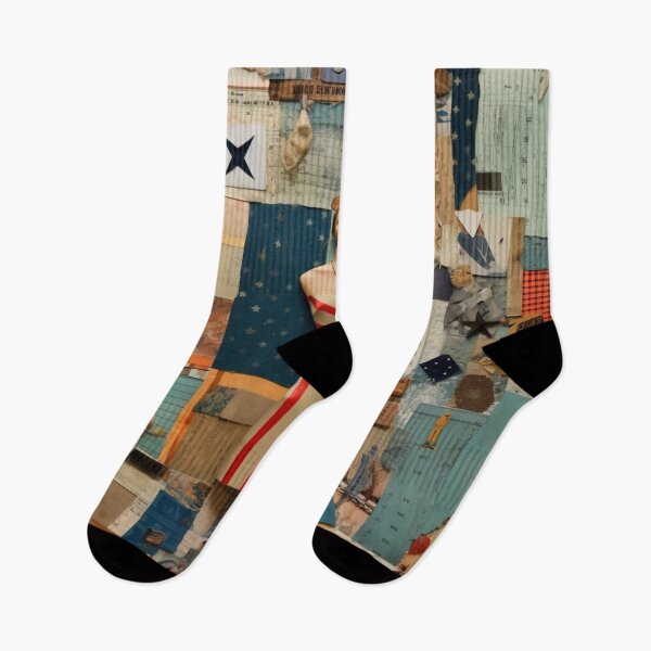 Item preview,    America Retro Vintage Patchwork of Americana Pattern Collage designed and sold by BrandonArtWorld.