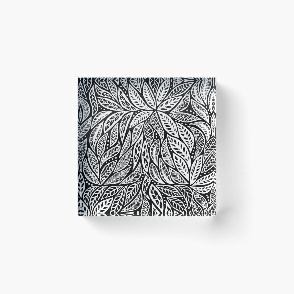 Item preview, Polynesian Tribal Tattoo Black White Floral Design designed and sold by Ayelet Fleming.