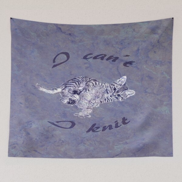 Item preview, Chaton à la pelota - purple marbled version, text in english designed and sold by SylvieG18.