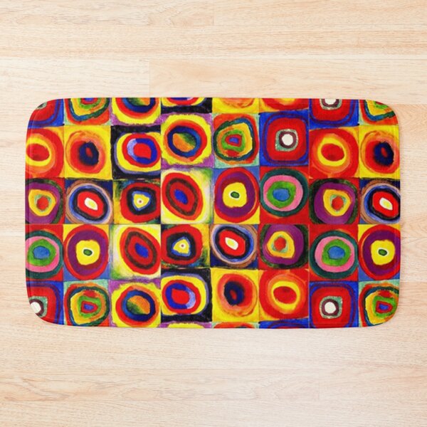 Item preview, Kandinsky Modern Squares Circles Colorful designed and sold by woodrowcooke.