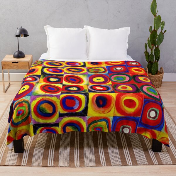 Item preview, Kandinsky Modern Squares Circles Colorful designed and sold by woodrowcooke.