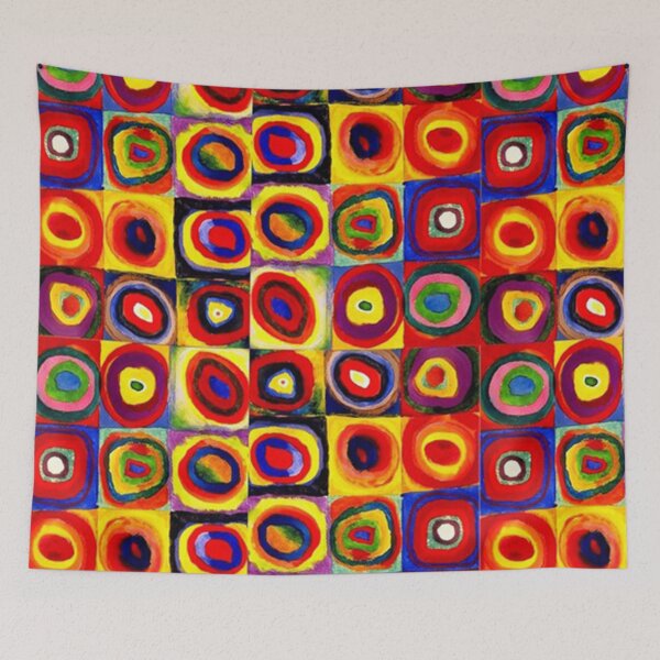 Item preview, Kandinsky Modern Squares Circles Colorful designed and sold by woodrowcooke.