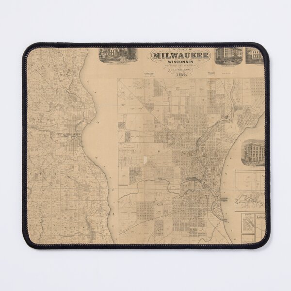 Item preview, Vintage Milwaukee, Wisconsin Map designed and sold by BeaSchoney.