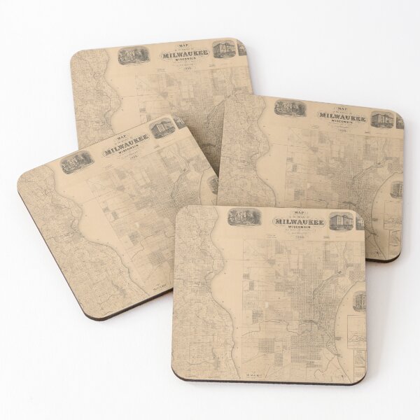 Item preview, Vintage Milwaukee, Wisconsin Map designed and sold by BeaSchoney.