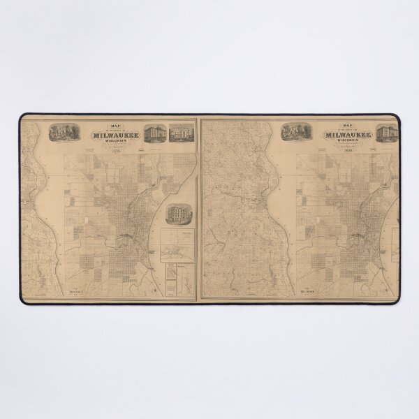 Item preview, Vintage Milwaukee, Wisconsin Map designed and sold by BeaSchoney.