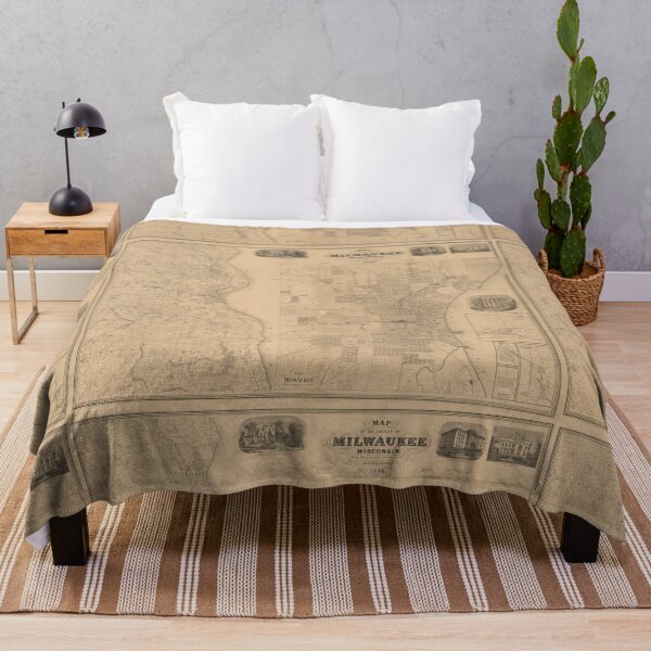 Item preview, Vintage Milwaukee, Wisconsin Map designed and sold by BeaSchoney.