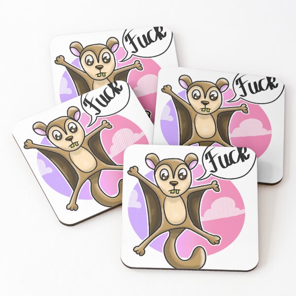 Item preview, flying squirrel cursing squirrel swear swear cartoon squirrel funny designed and sold by Skaxolotl.