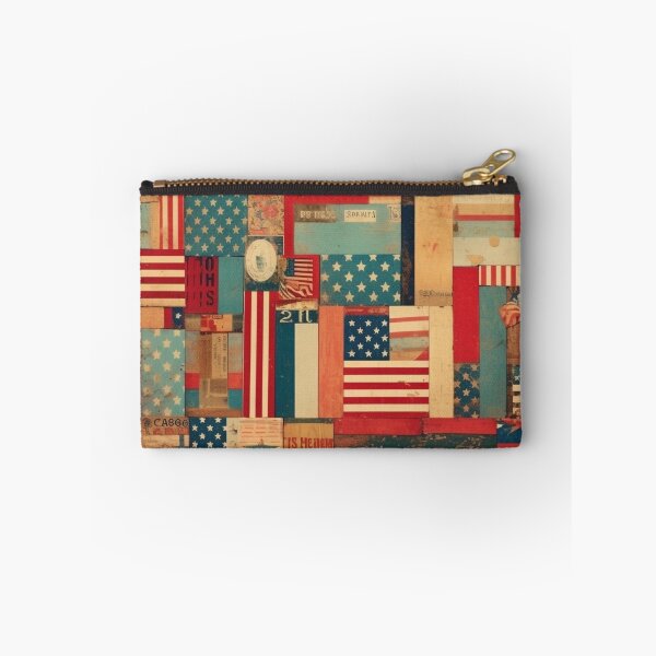 Item preview,   America Retro Vintage Patchwork of Americana Pattern Collage designed and sold by BrandonArtWorld.