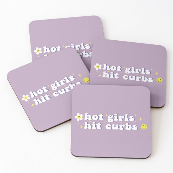 Item preview, Hot Girls Hit Curbs Bad Driver Bumper Sticker designed and sold by StickeredQuotes.