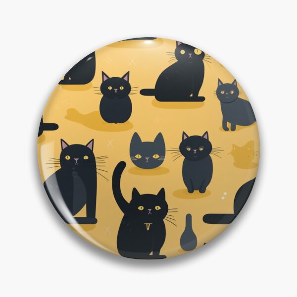 Item preview, Black Cats Illustration Seamless Pattern designed and sold by PatternsFTW.