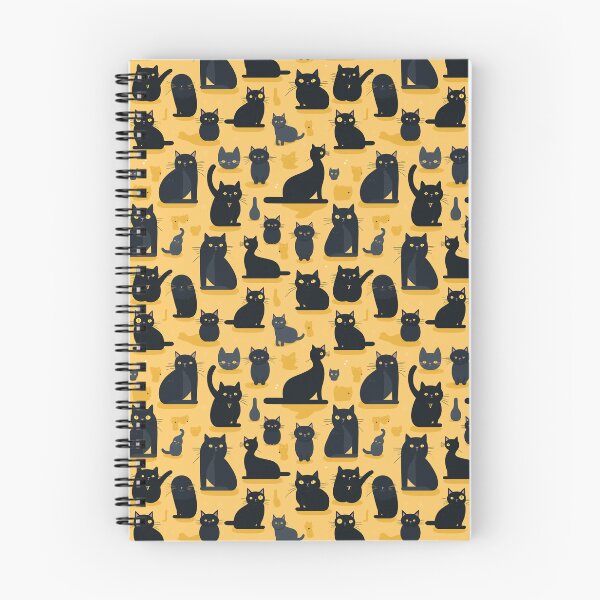 Item preview, Black Cats Illustration Seamless Pattern designed and sold by PatternsFTW.
