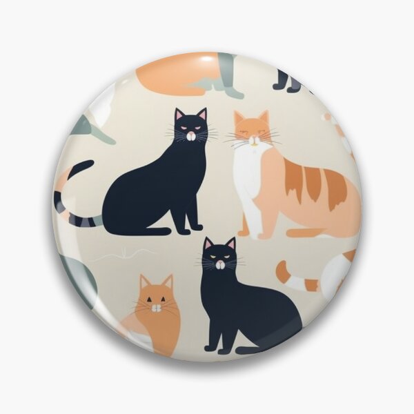 Item preview, Cartoon Cats Illustration Seamless Pattern designed and sold by PatternsFTW.